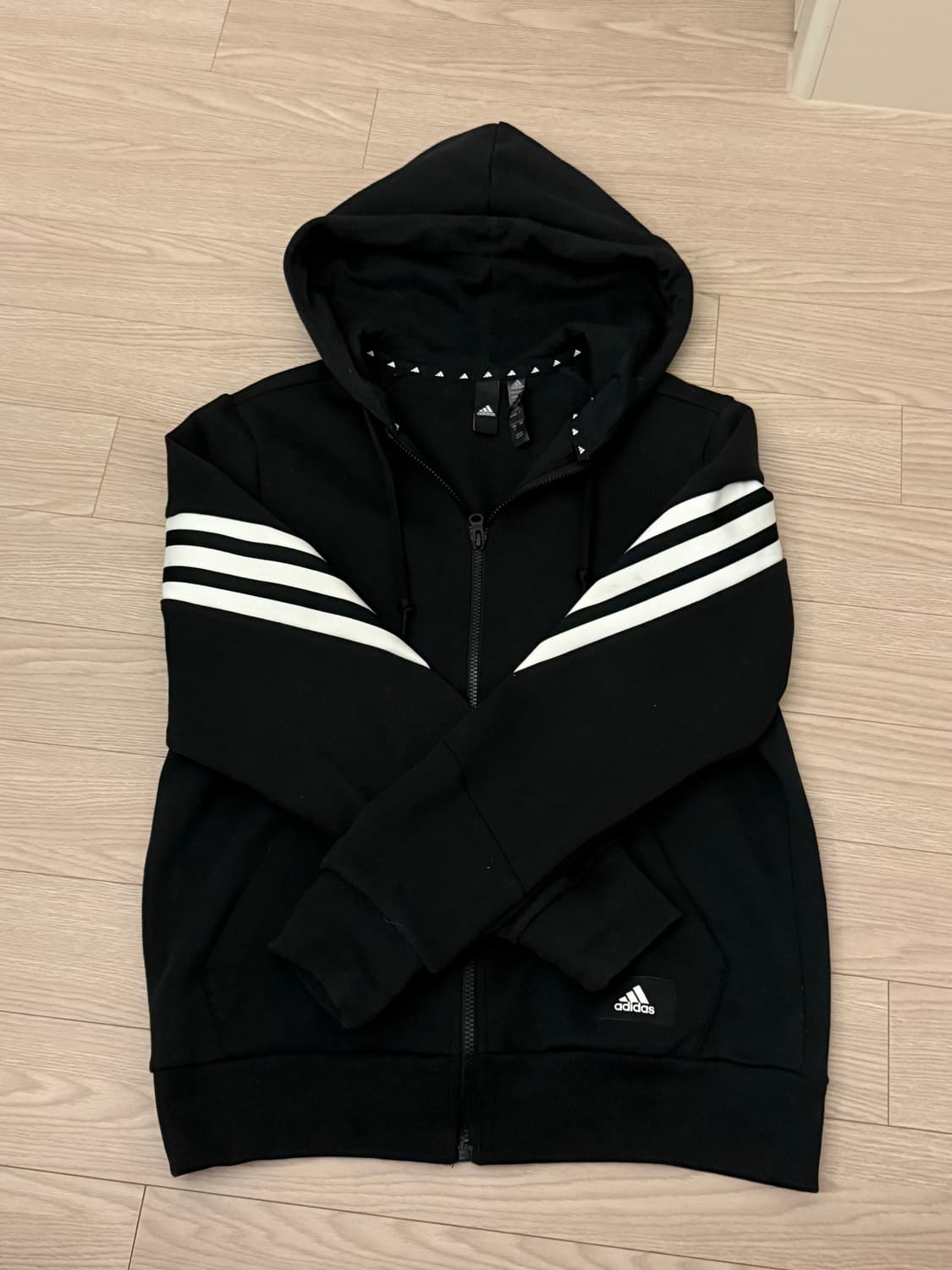 아디다스 후드집업 블랙 상품이미지2