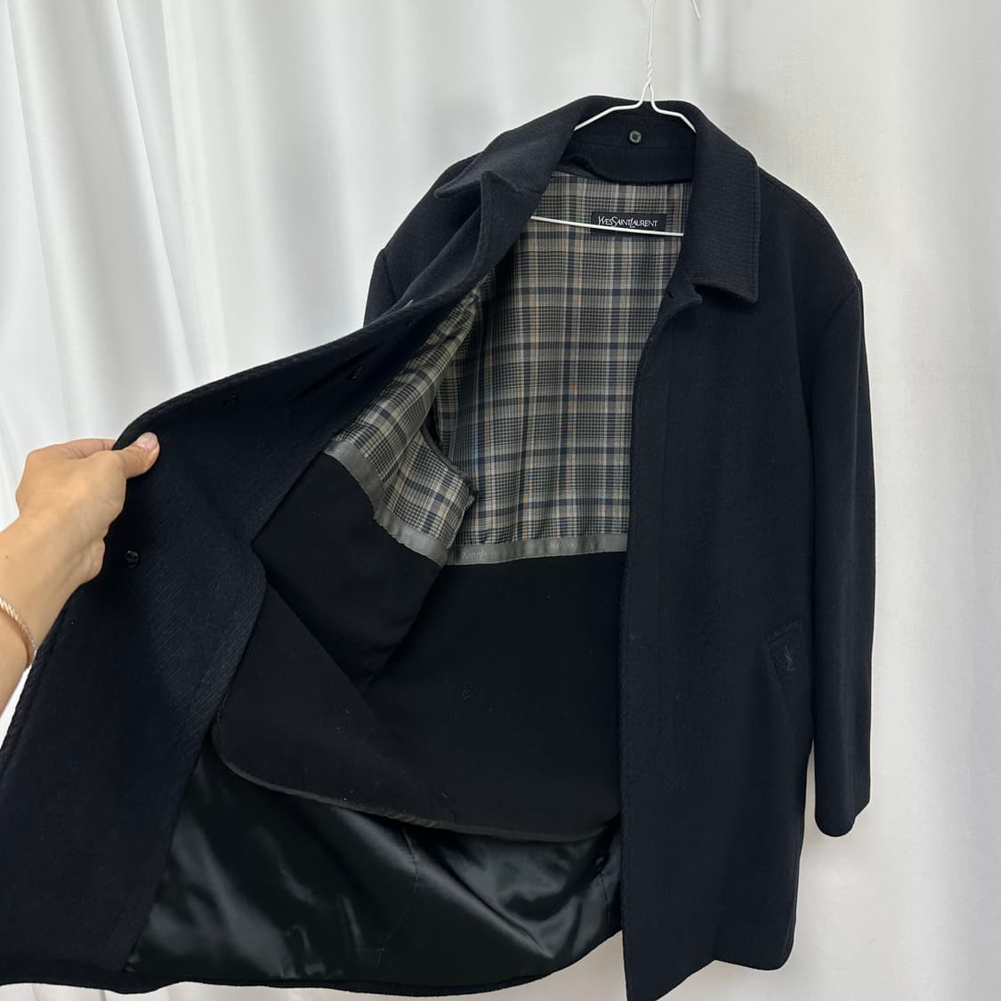  입생로랑 남자 모직코트 차콜 빅사이즈 105 상품이미지9