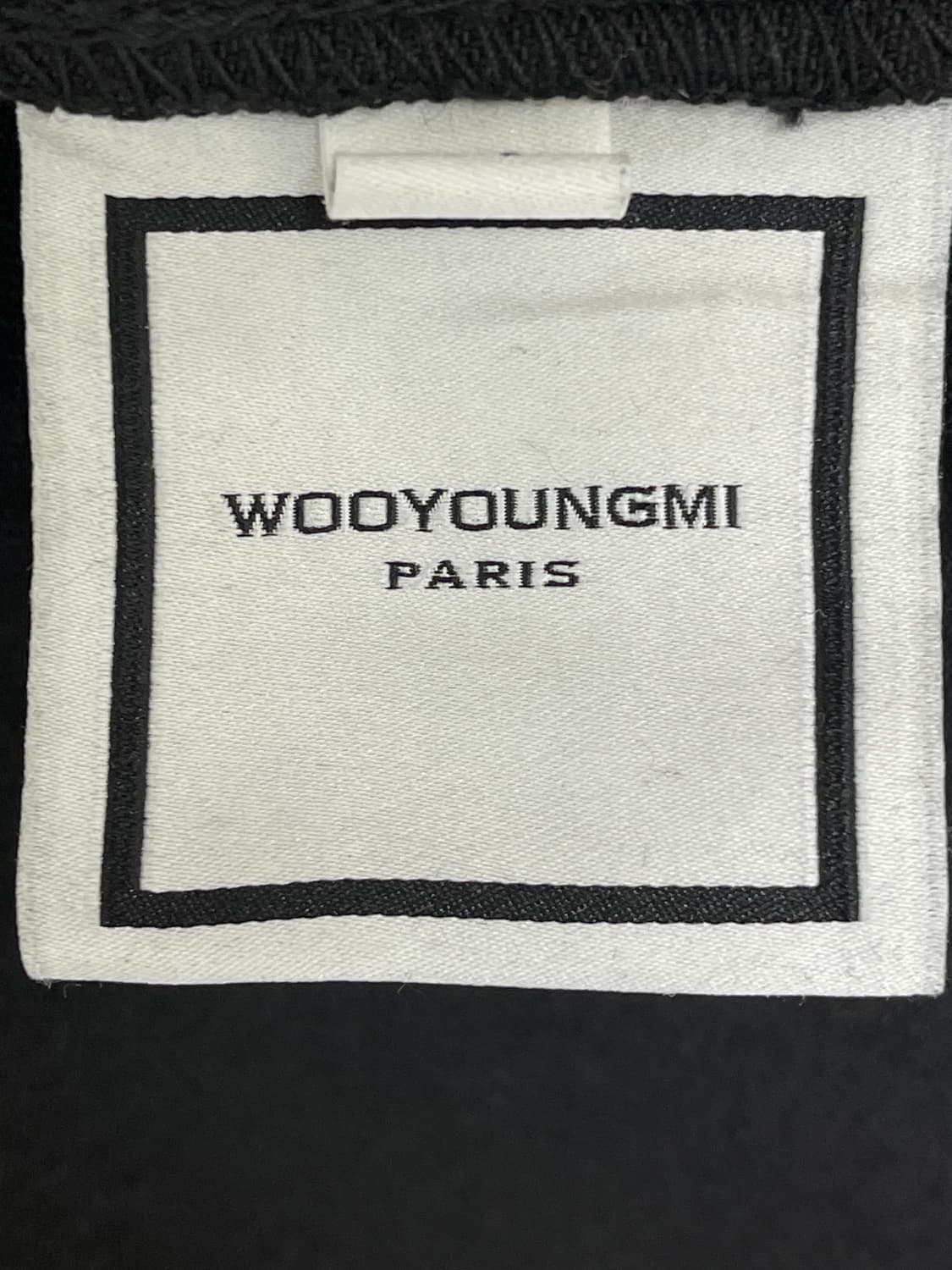 우영미 코튼 백로고 셔츠 블랙 46사이즈 상품이미지4