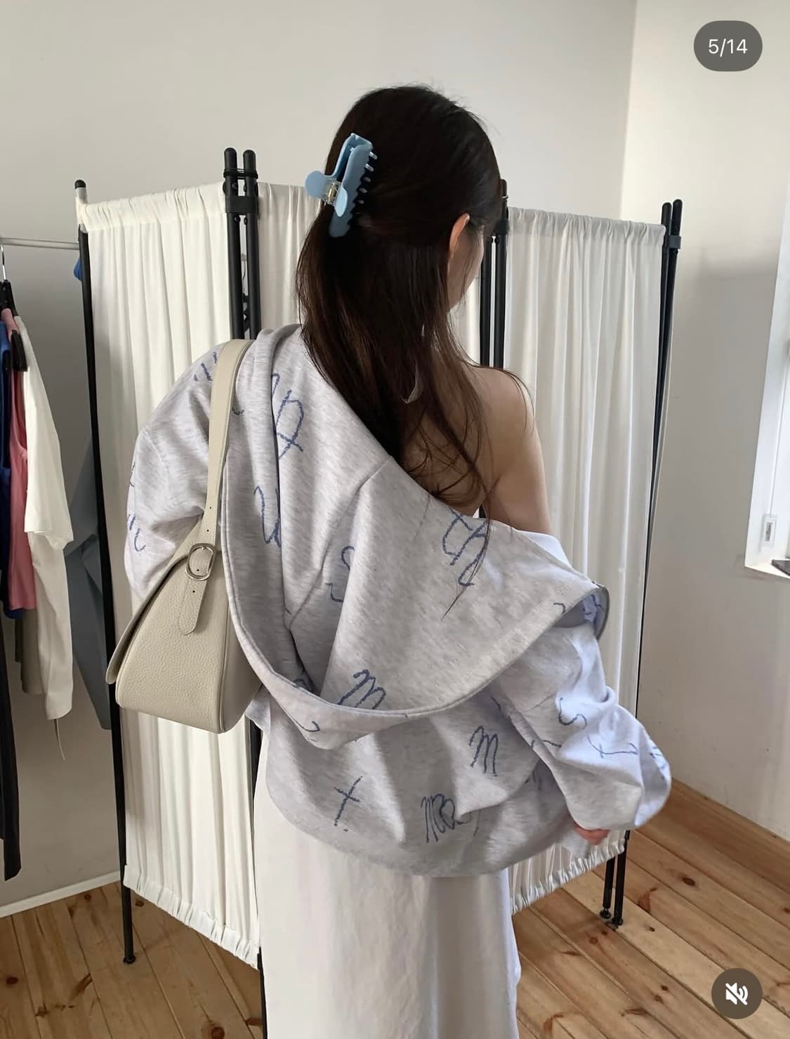 스무스무드 슘 후드집업 화이트 상품이미지8