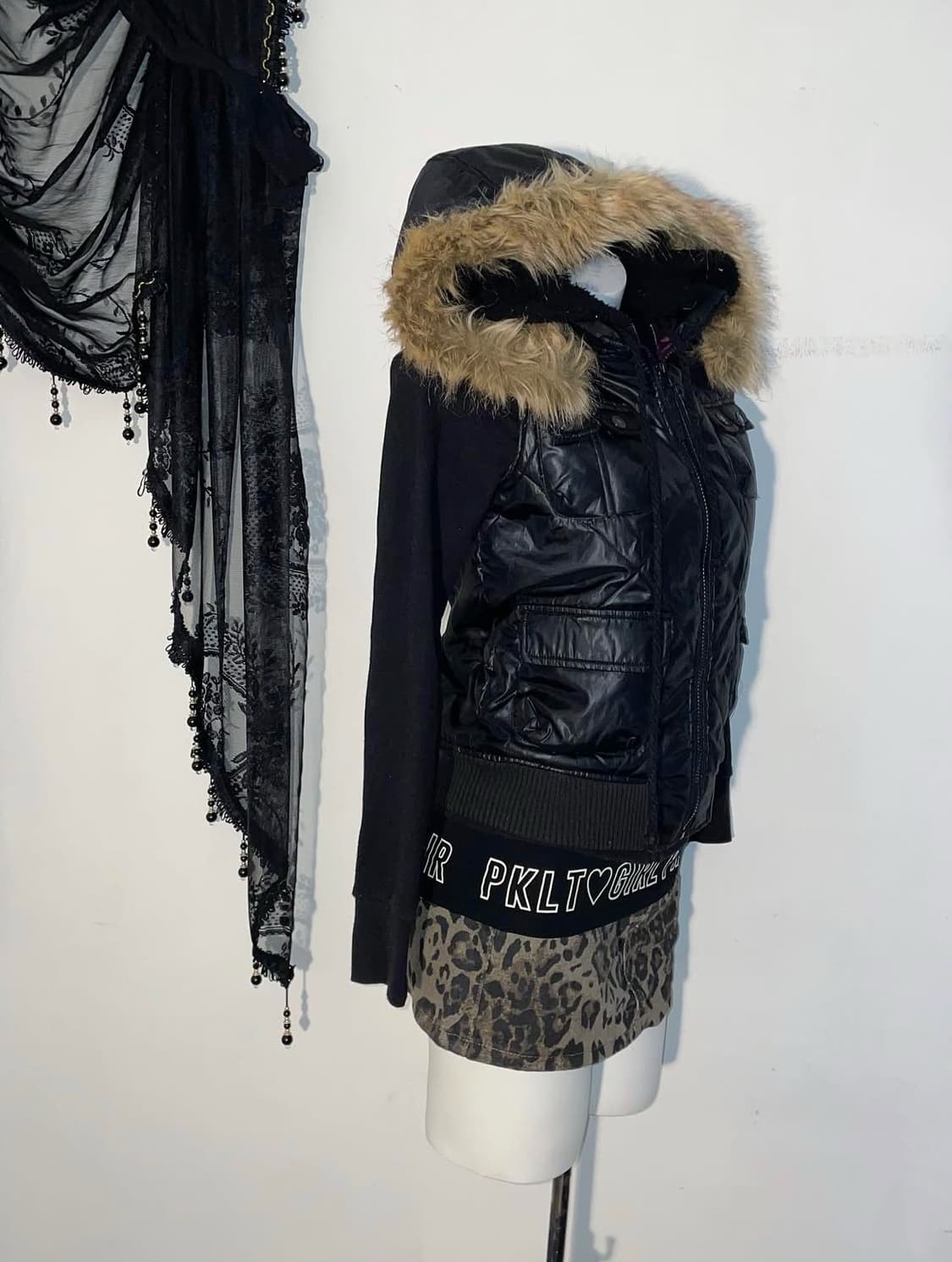 울프죠 조끼패딩 나시 갸루 와투케 세트 상품이미지2