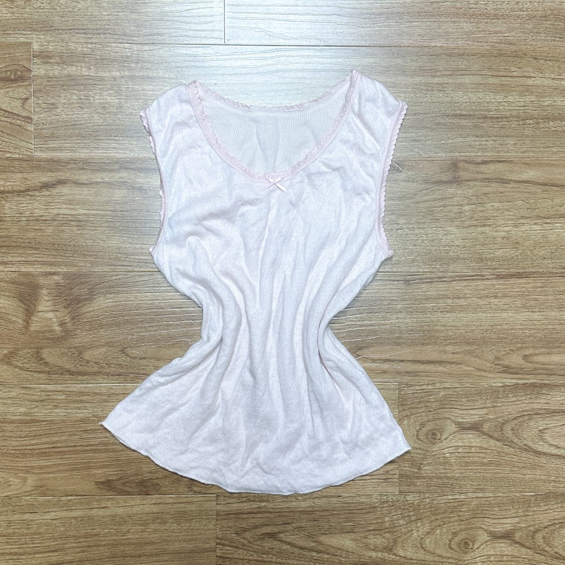 빈티지 딸기우유 핑크 니트 탑 히메갸루 로걀 라떼 히메카지 발레코어  상품이미지1