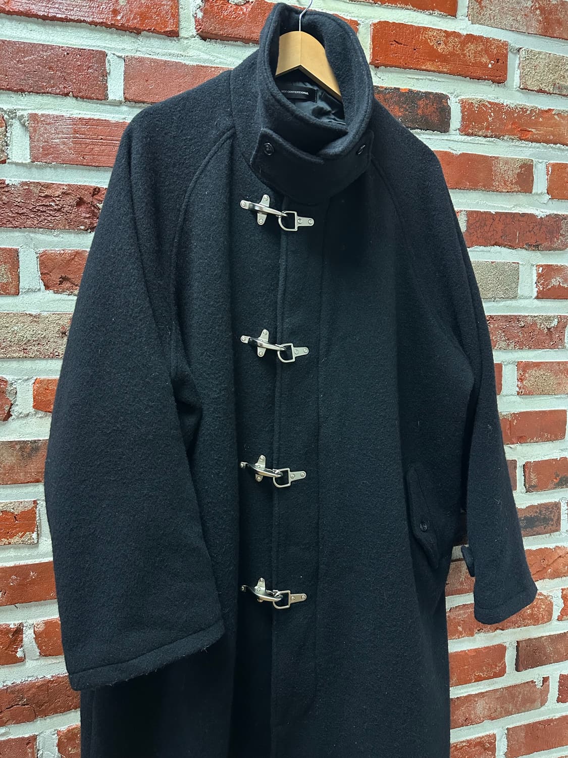 (OS)낫컨벤셔널 스틸버클 오버핏 발마칸 코트 상품이미지4