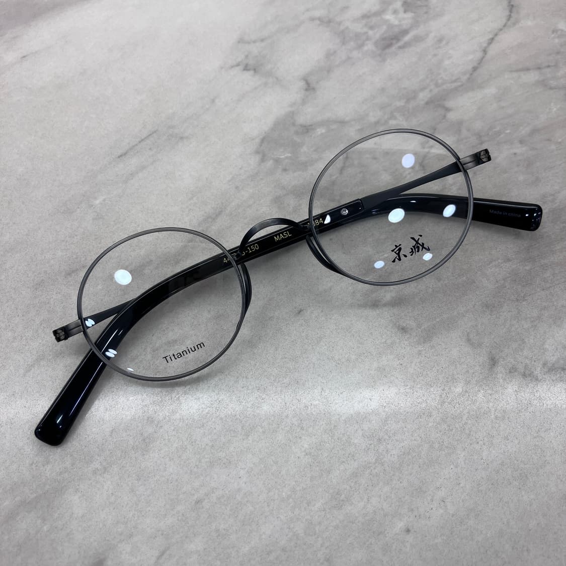 C29 경성 京城 어제1884 빈티지 실버 라운드 메탈테 안경 상품이미지1