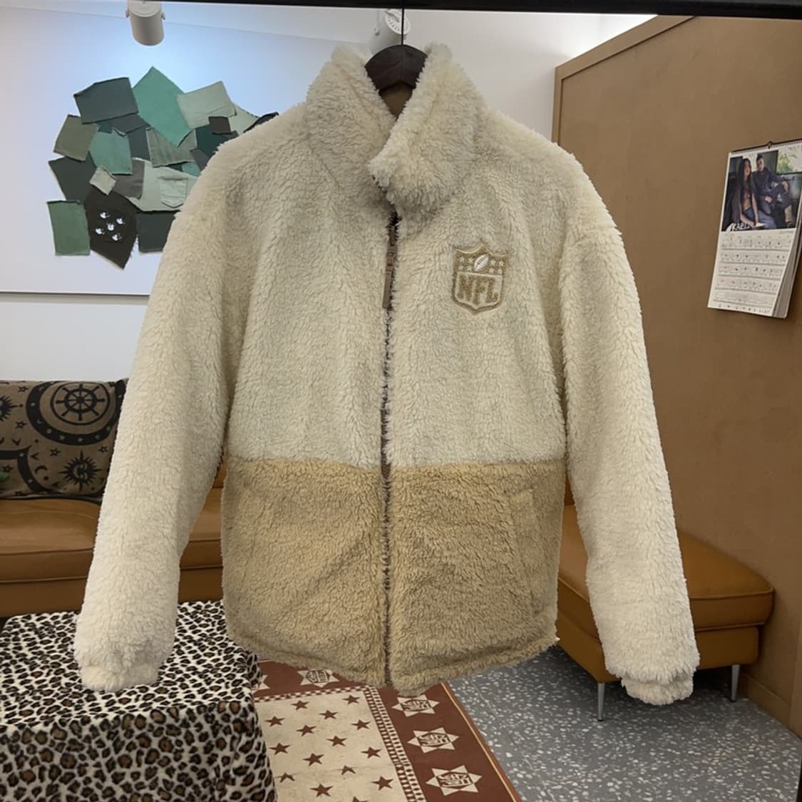 NFL 파일론 유니크 캐주얼 폭닥 리버시블 후리스 패딩 M C09346 상품이미지4