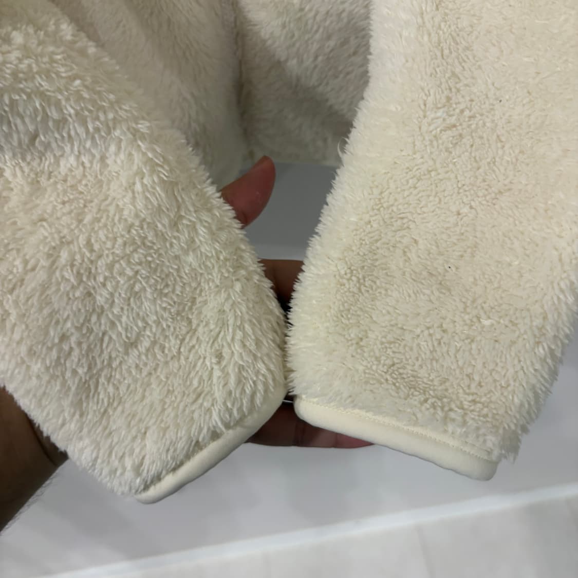 유니클로 아이보리 뽀글이 플리스 집업 S 상품이미지4