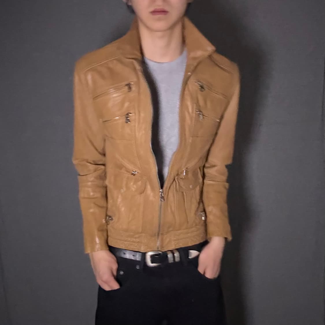 lamb skin leather jacket 상품이미지5