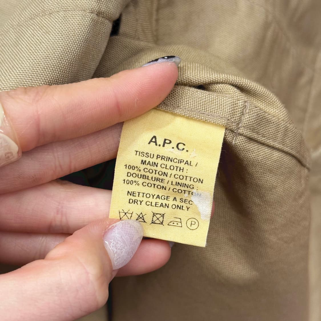 아페쎄 차이나넥 셔츠 자켓 코튼 버튼 포켓 디테일 베이지 상품이미지8