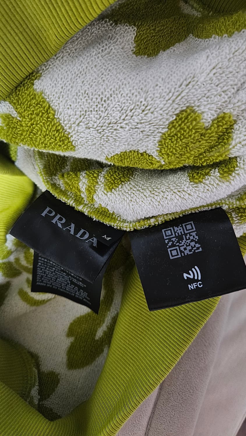 프라다 타올 후드 플로랄 플라워 카키 상품이미지5