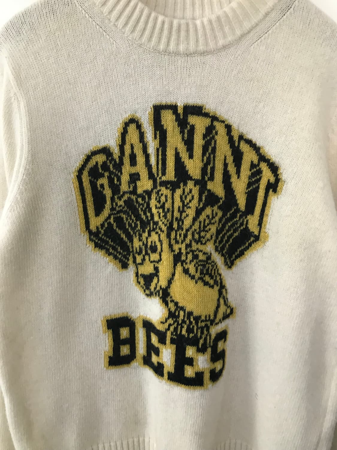 Ganni 가니그래픽 비 모티프 울 블렌드 니트 상품이미지3