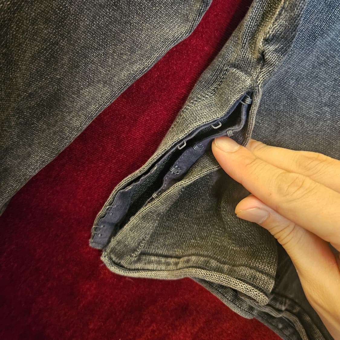 (새상품) 자라(ZARA) 에쉬드 워시드 긴팔 크롭 탑 S size 상품이미지5