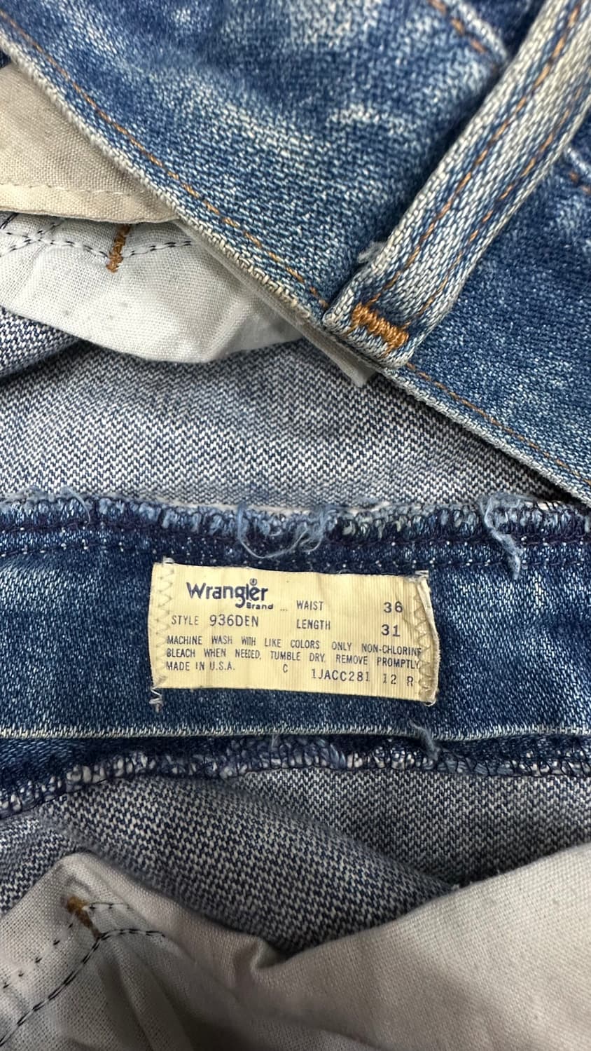 80's~ Wrangler 936DEN 데님 팬츠 33-34사이즈 상품이미지5