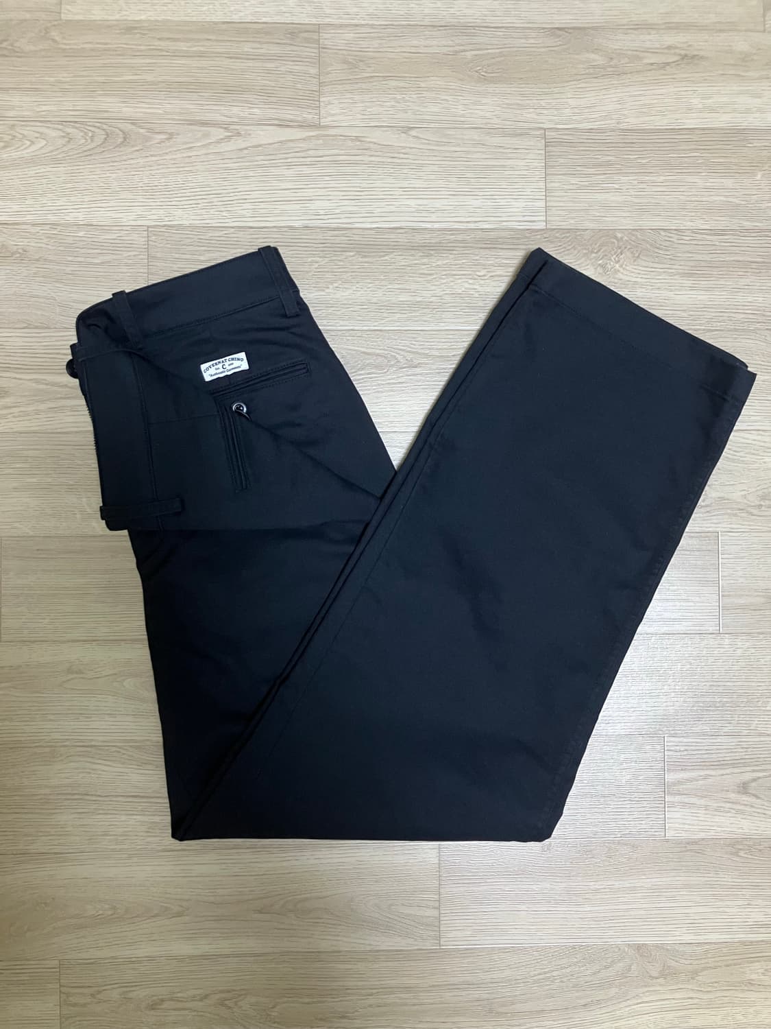 [XS] 커버낫 치노 세미와이드 팬츠 블랙 상품이미지1