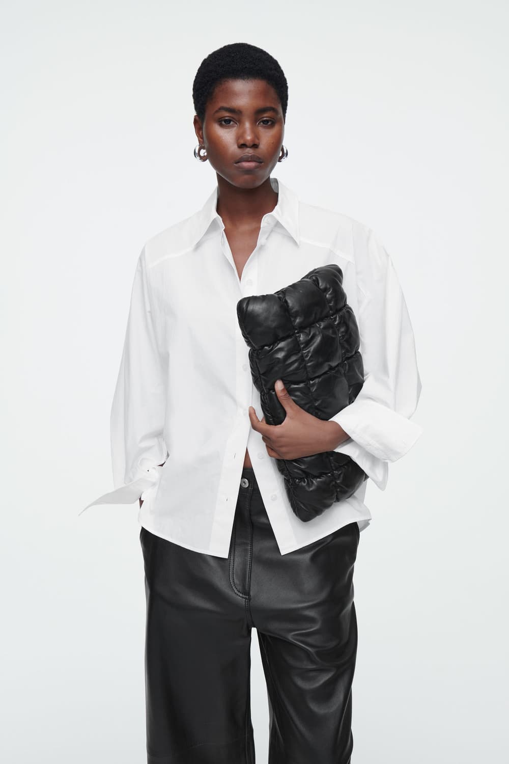 Cos 코스 더블커브스셔츠 화이트 32 새상품 상품이미지3