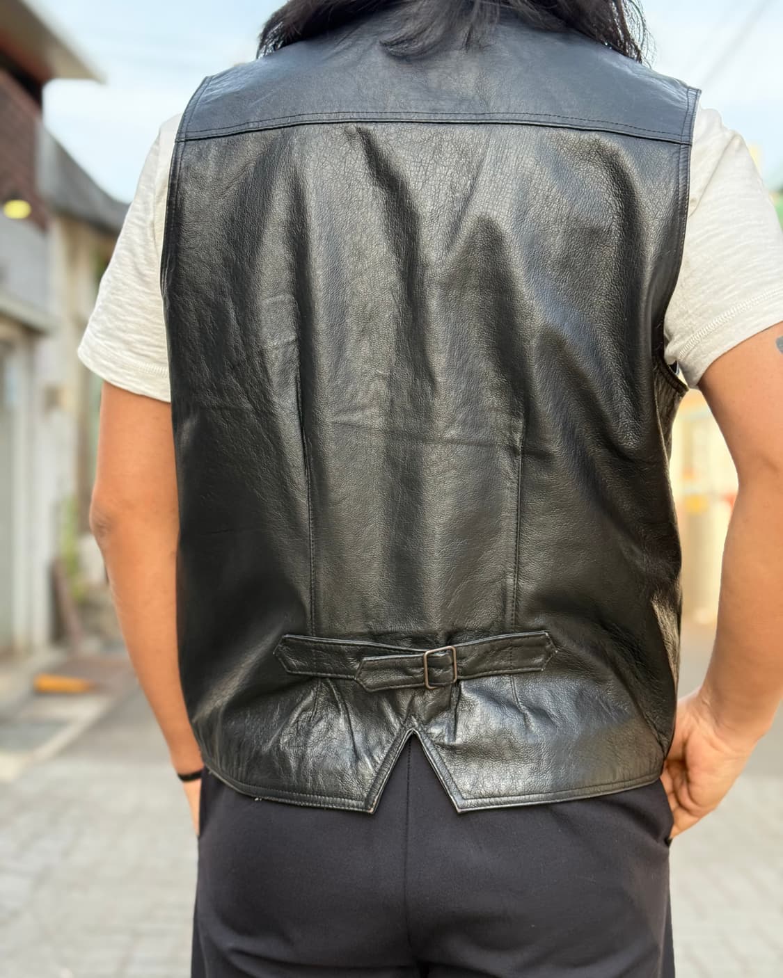 90-00‘s 크리플 크릭 레더 웨스턴 베스트 XL 상품이미지9