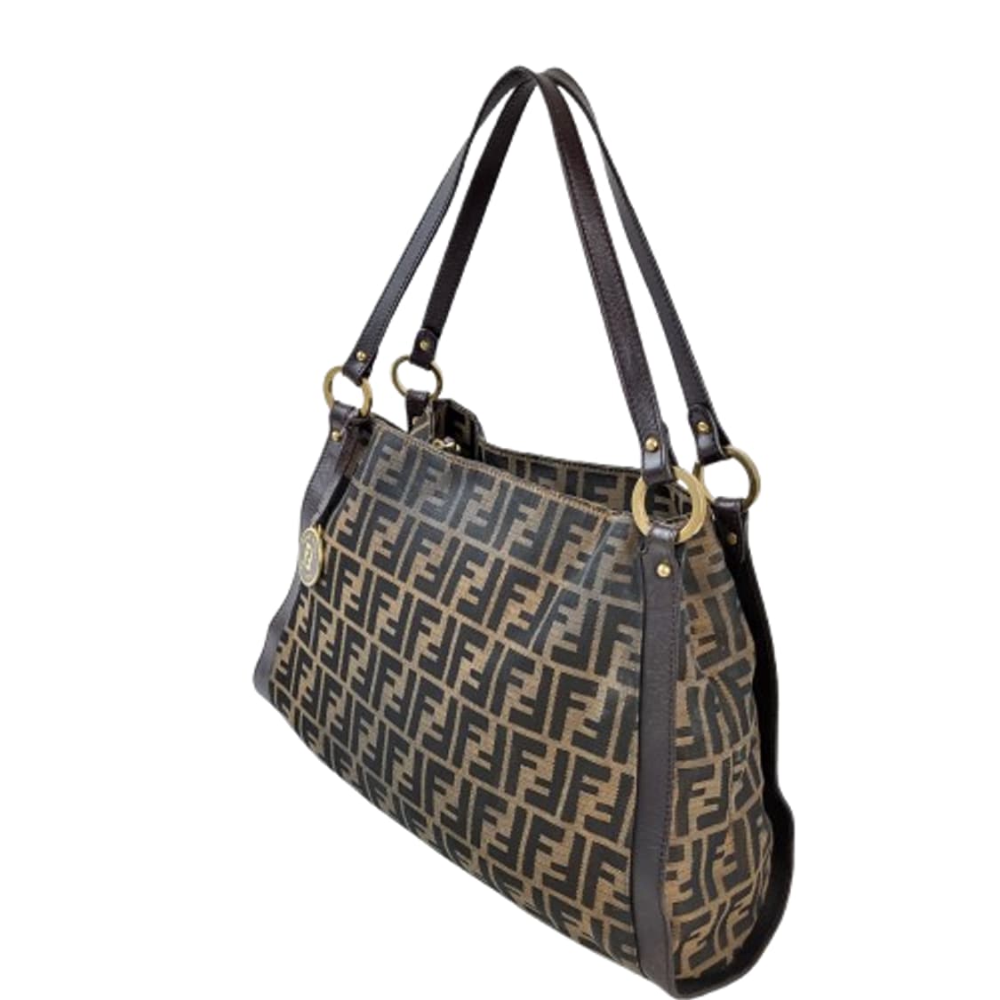 정품 펜디 FF 주카 타바코브라운 스퀘어백  상품이미지4