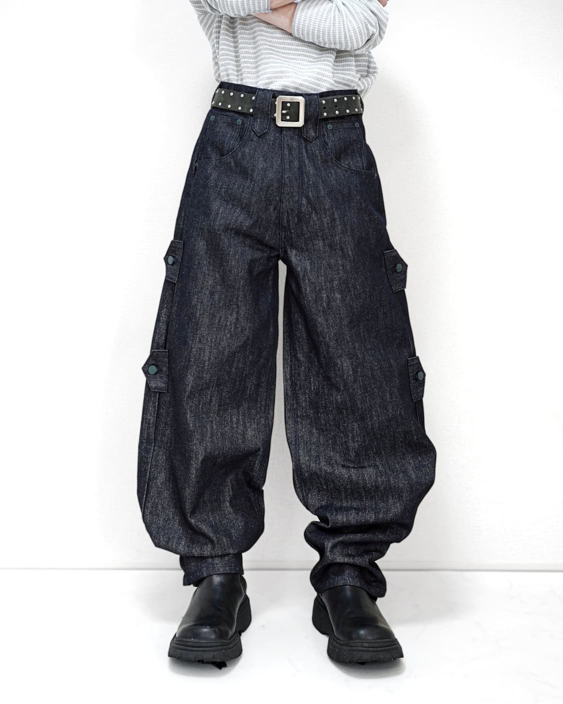 TΣist 4way Side Belt Rigid Denim Pants  상품이미지6