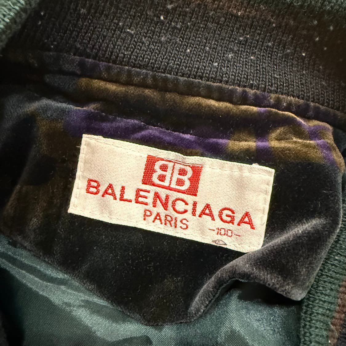[ 정품/100 ] 발렌시아가 90s 올드스쿨 벨벳 블루종 자켓 상품이미지5