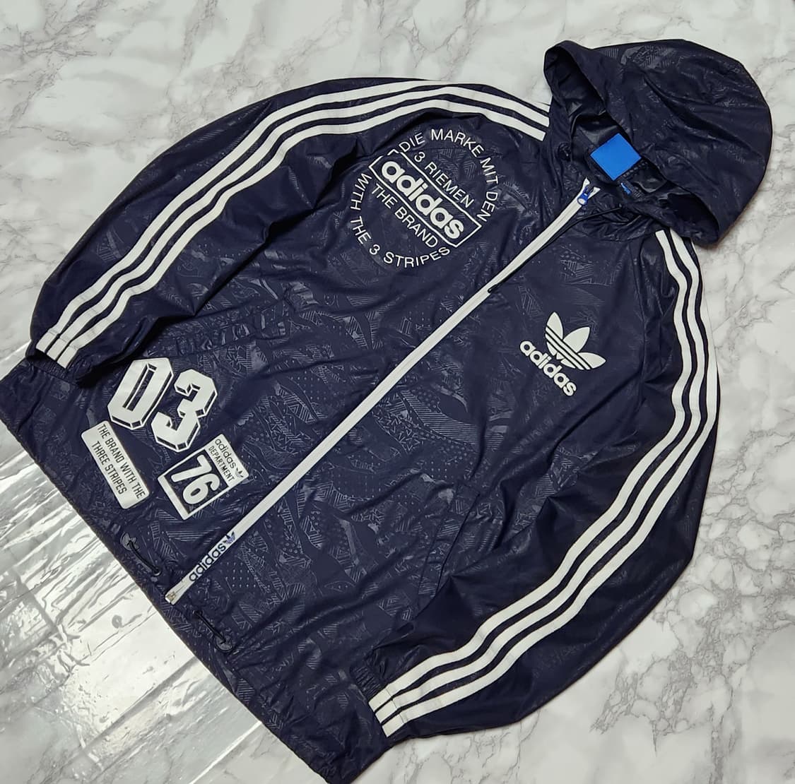 아디다스 삼선 빅로고 트레이닝 바람막이 후드 자켓
 상품이미지4