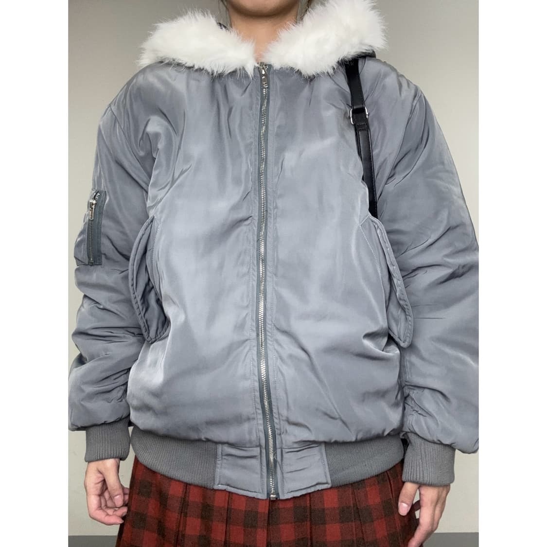 빈티지 그레이 MA-1 블루종 자켓 상품이미지2