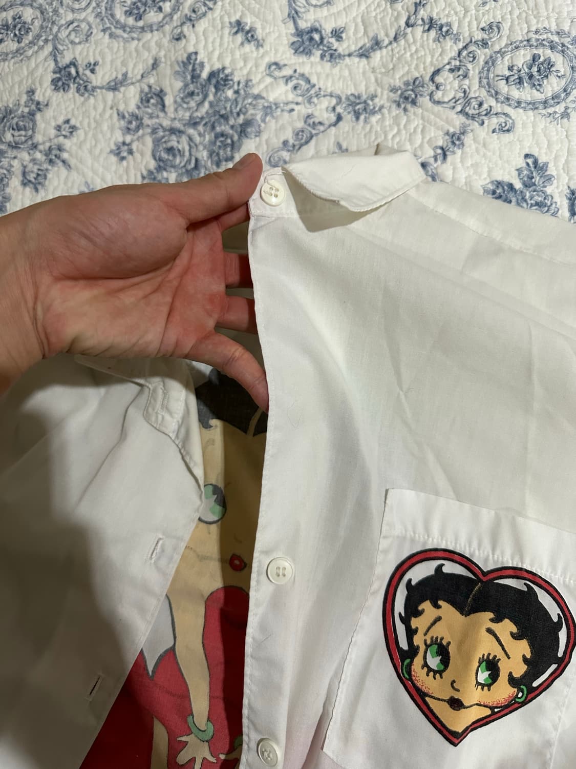 빈티지 베티붑 오버사이즈 반팔 셔츠 상품이미지4