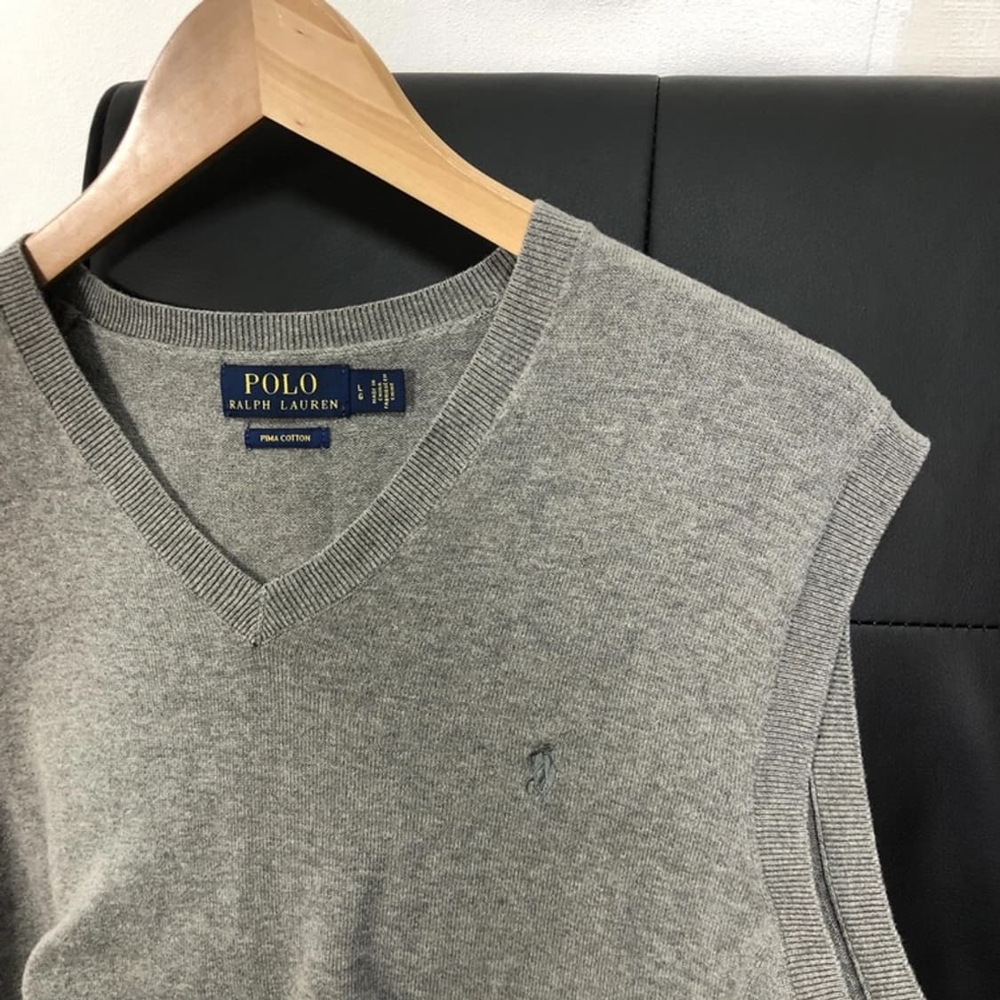 폴로 정품 피마코튼 베스트 라이트그레이 상품이미지3