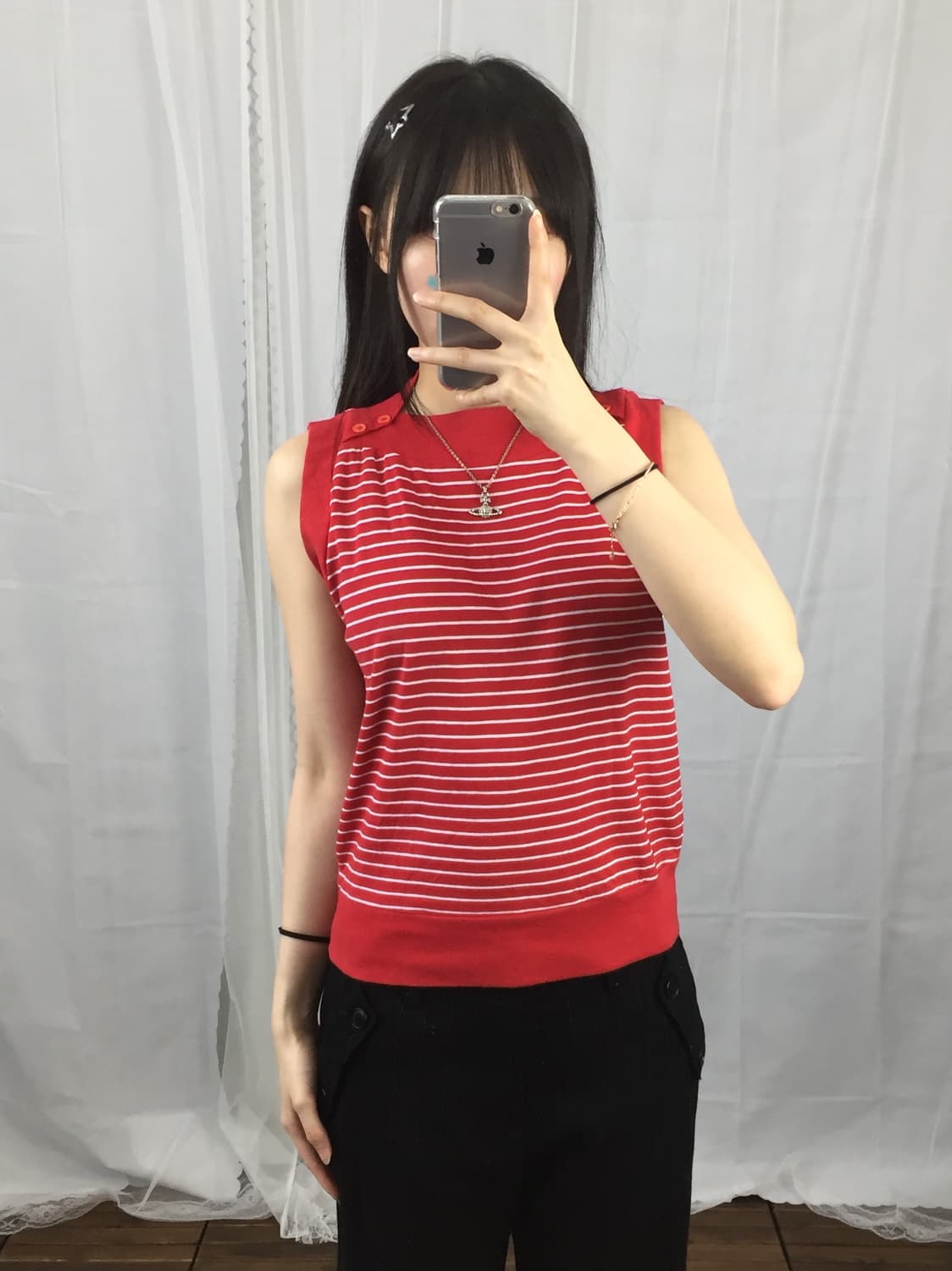 Jpn DOLLS LIFE Stripe Sleeveless Top 상품이미지3
