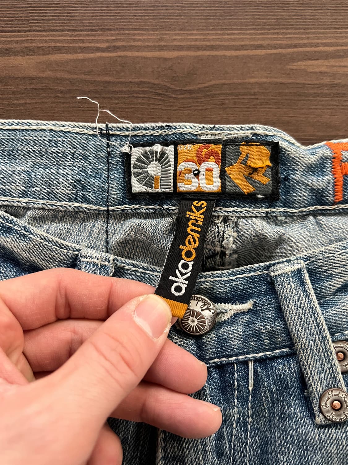 Akademiks 아카데믹 올드스쿨 프린팅 힙합 데님 팬츠 상품이미지6