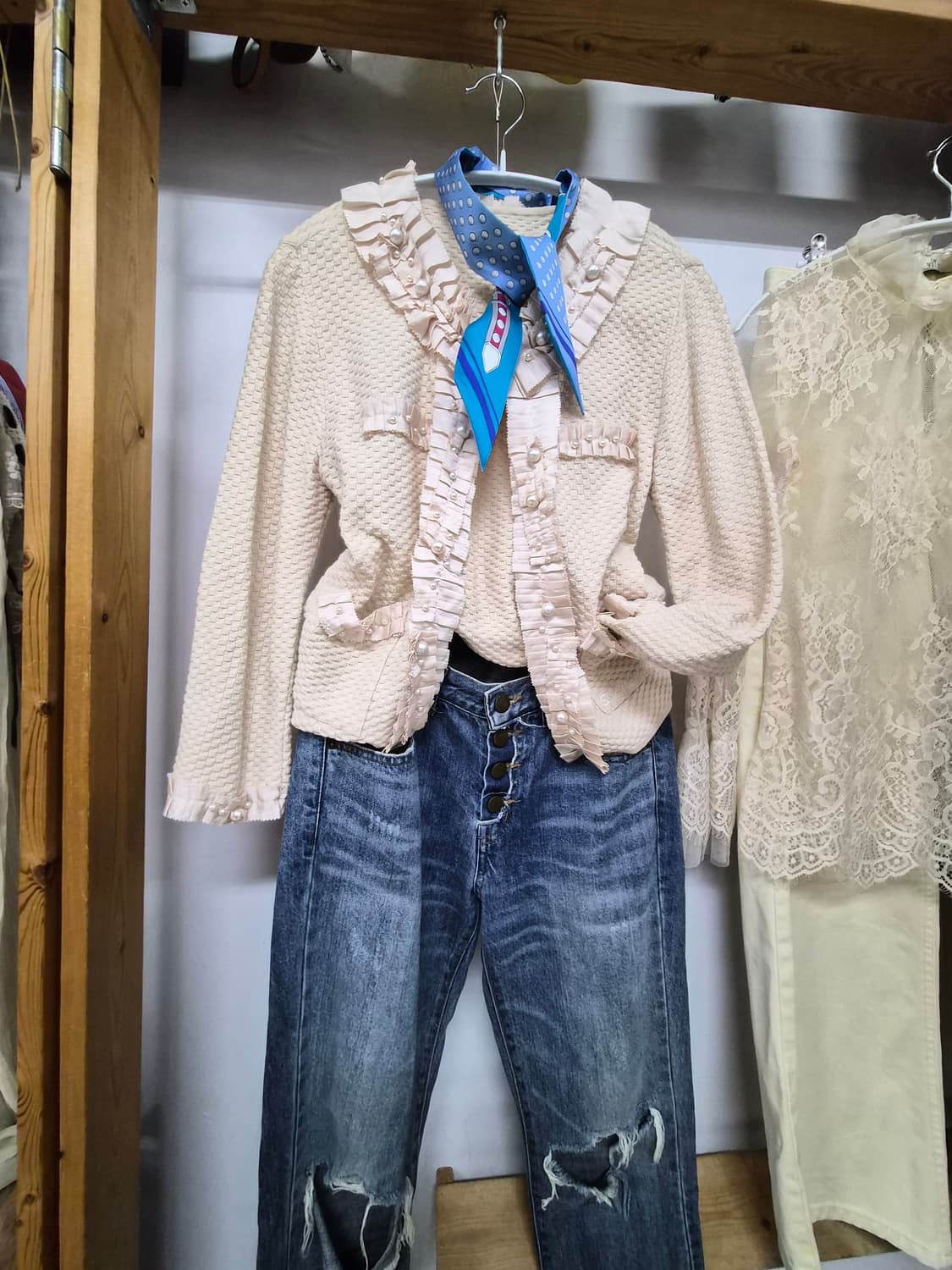 손정완  와플  니팅 자켓 상품이미지1