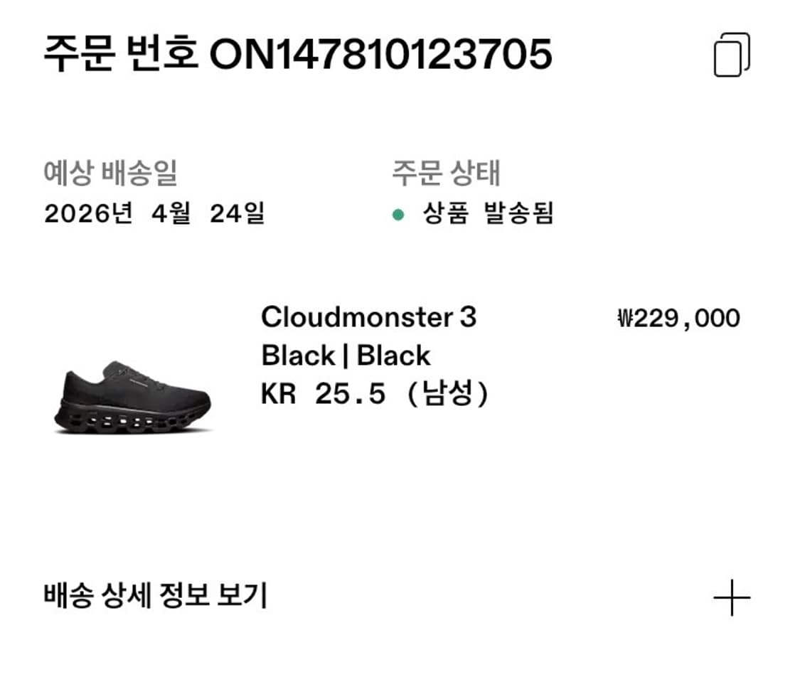 온러닝 클라우드몬스터3 블랙 255 상품이미지7