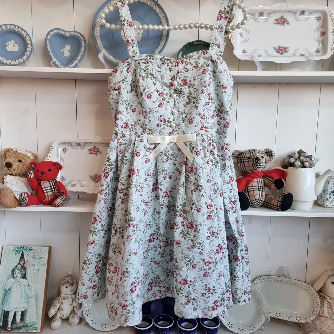 로즈 플라워 코튼 원피스 상품이미지5