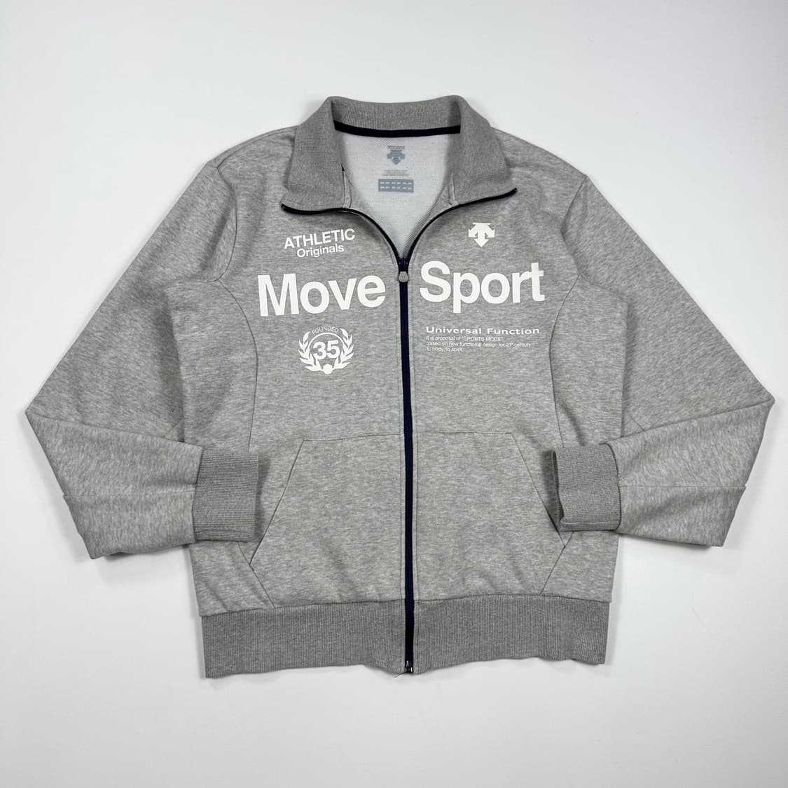 데상트 어센틱 그레이 코튼 트랙탑 져지 (실측 M) 상품이미지2