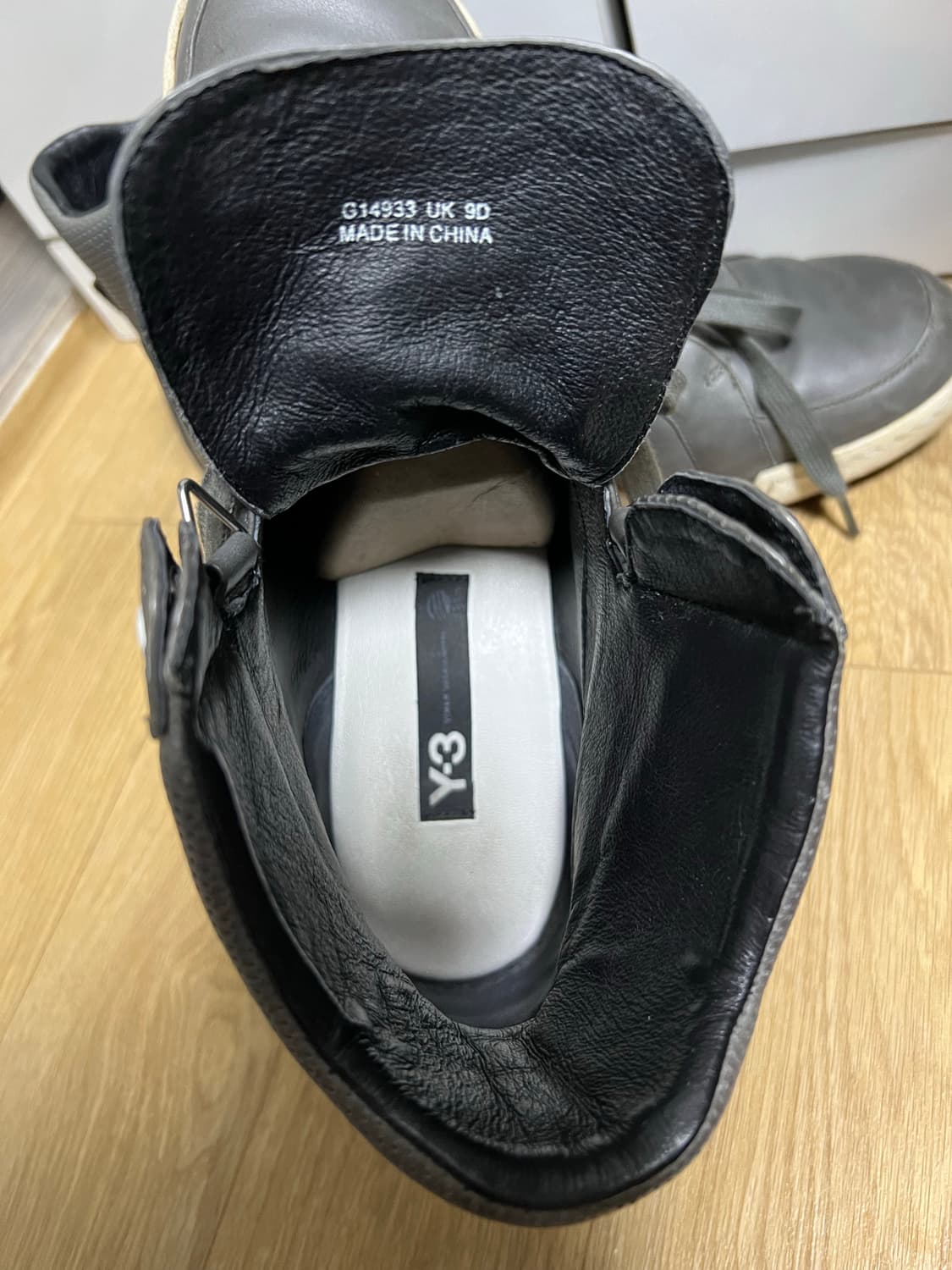 Y-3 하이탑 레더 스니커즈 카키 280 상품이미지5