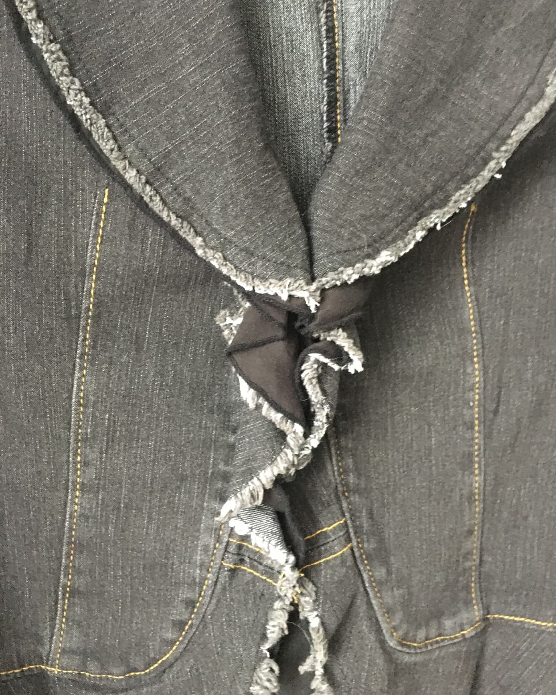 Line detail ruffle denim jacket 상품이미지7