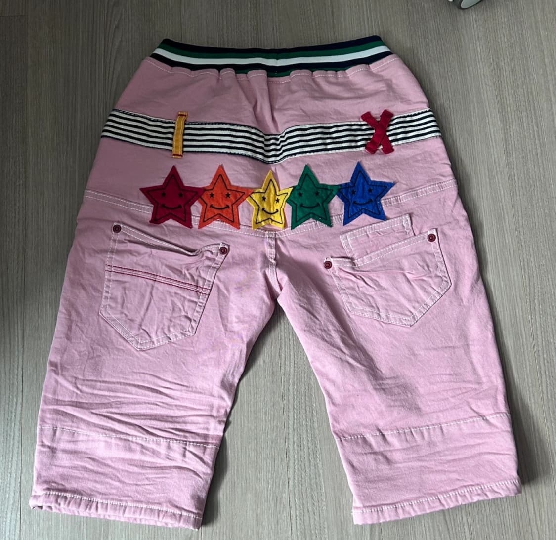 (새상품)빈티지 아동복&주니어 핑크 7부 바지 상품이미지3