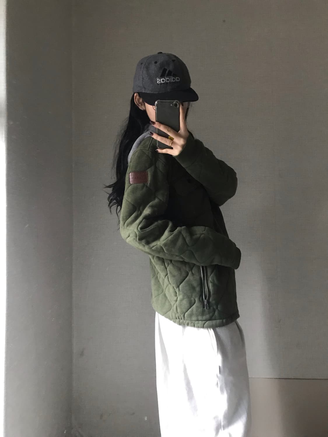 홀리스터 카키 후드 누빔 패디드 자켓 상품이미지3