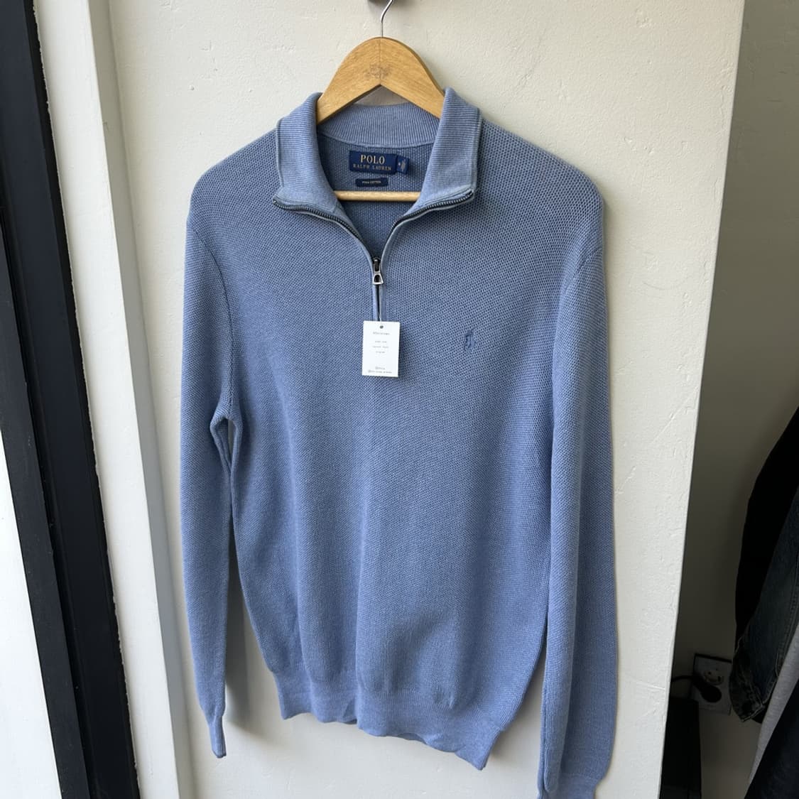 15815 - 폴로 랄프로렌 스카이블루 반집업 니트 (피마 코튼) 상품이미지2