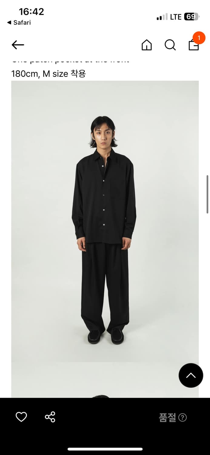 셔터 셔터 NAVONA SILKET SHIRT Black S 상품이미지2