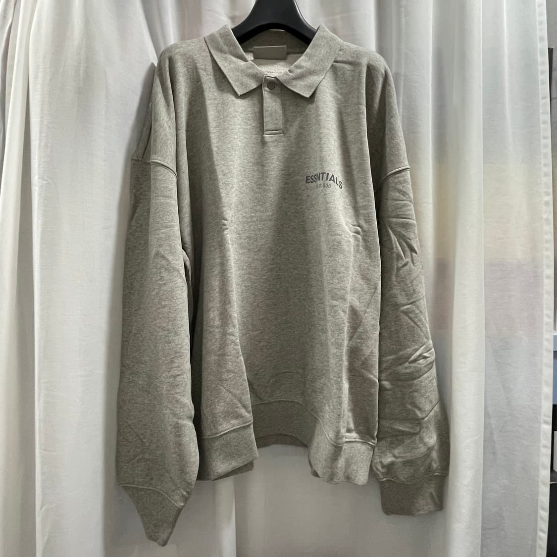 피어오브갓 에센셜/ 체스트 로고 폴로 티셔츠 헤더 오트밀/ L 상품이미지1