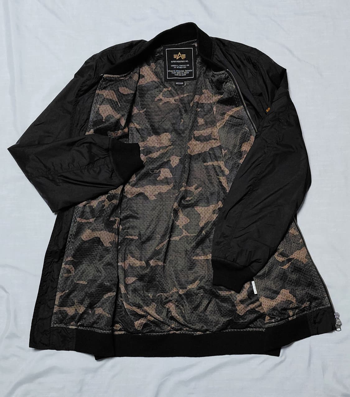 알파인더스트리 블랙 항공 자켓 M (무료배송) 상품이미지4