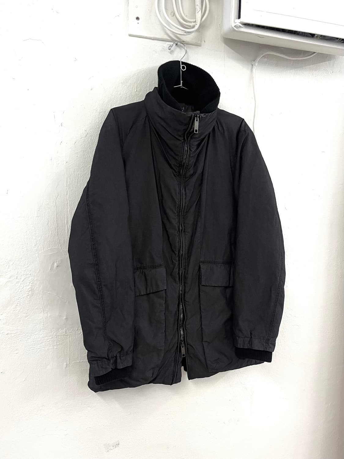 트랜짓 코팅 코튼 하이넥 자켓 상품이미지2