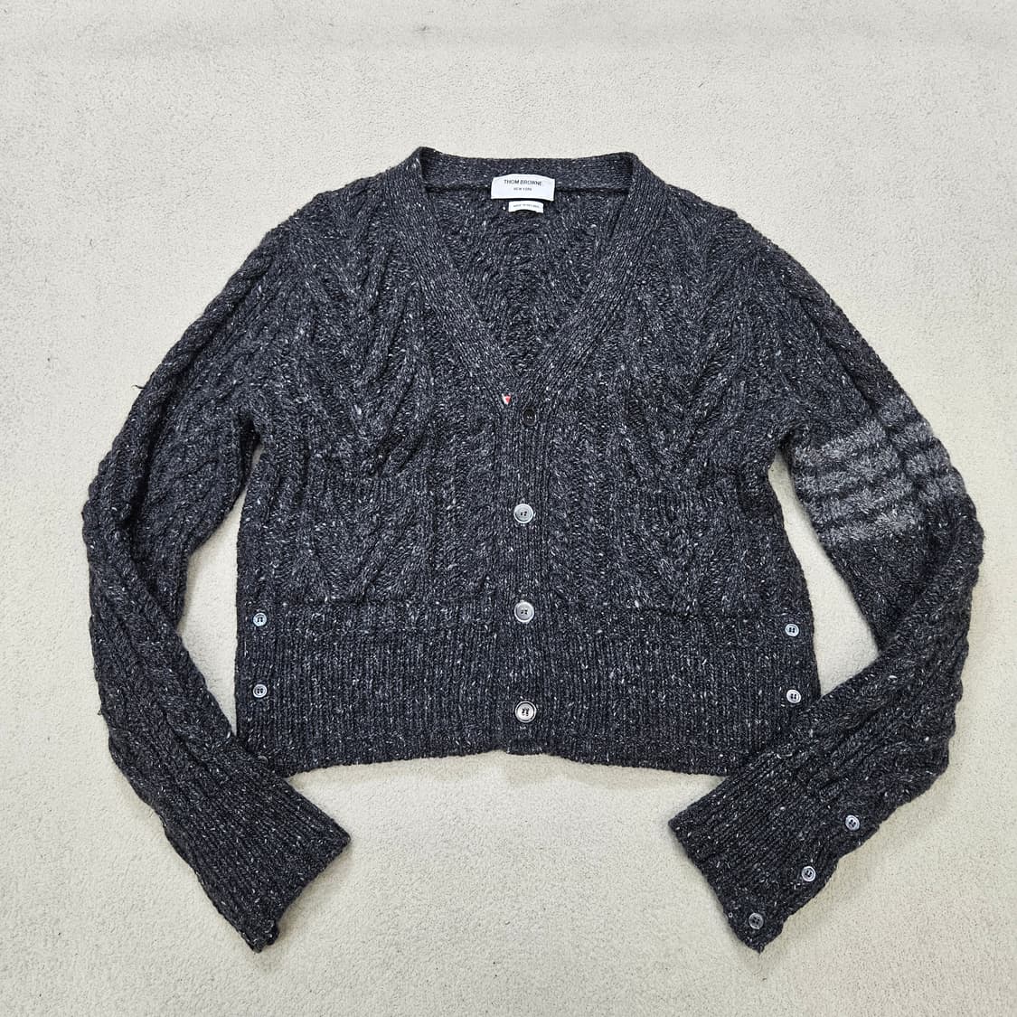 톰브라운 사선 케이블 모헤어 울 가디건 3 상품이미지3