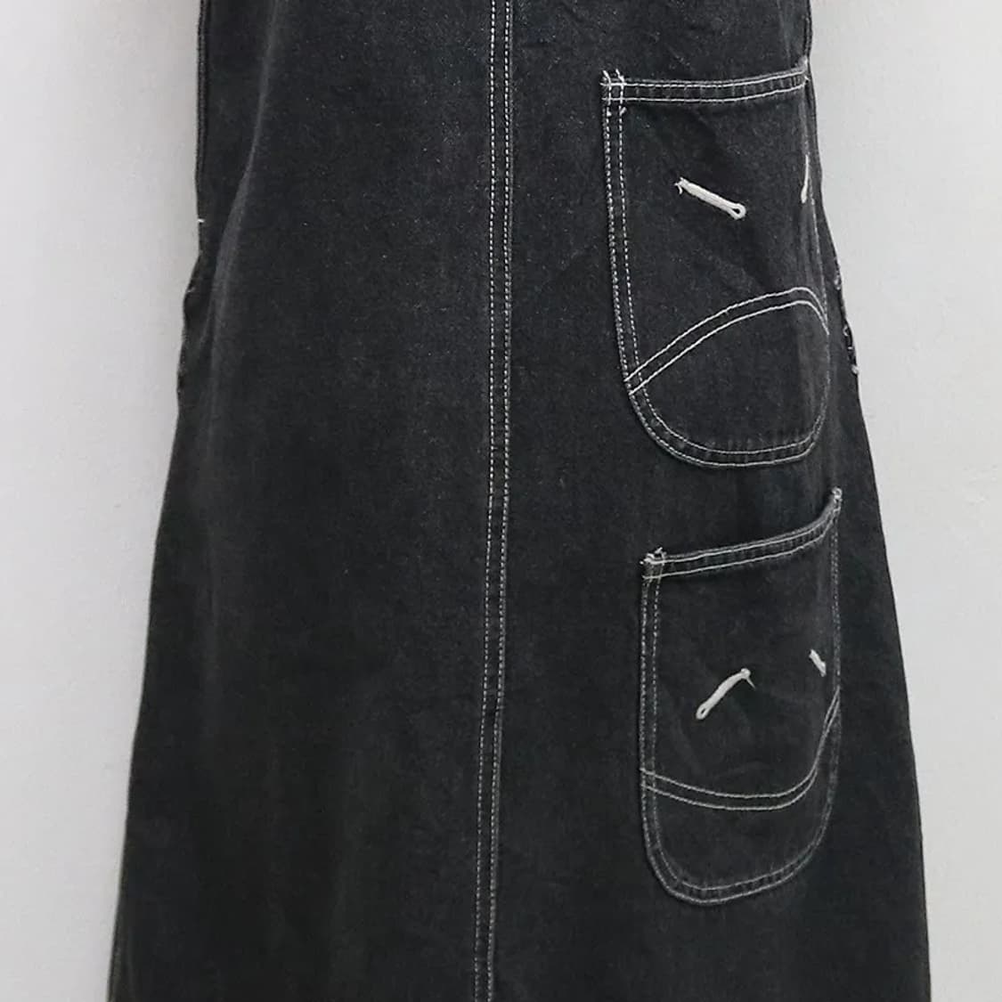 90'S I.S. 이세이미야케 서스펜더 스커트 62691 상품이미지5