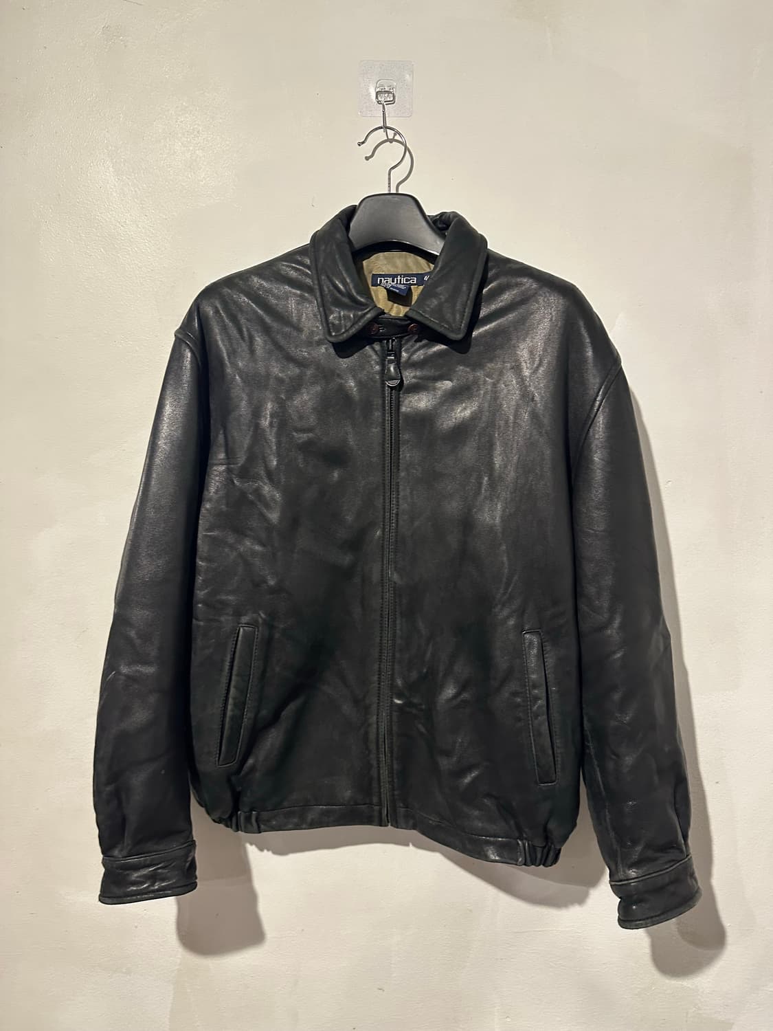 빈티지 90s 노티카 가죽 봄퍼 자켓 상품이미지1