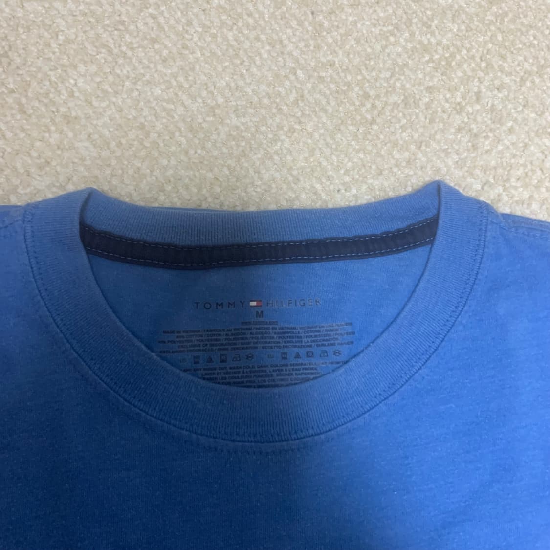 타미힐피거 블루 라운드 반팔티셔츠 105 사이즈 상품이미지2