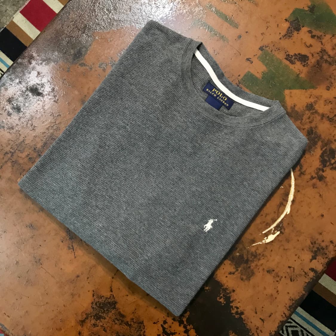 폴로랄프로렌 차콜 와플 쭉티 긴팔 티셔츠 남성 105 사이즈 상품이미지1