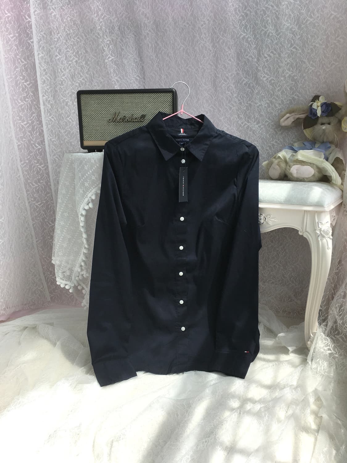 Tommy navy slim fit shirt 상품이미지3