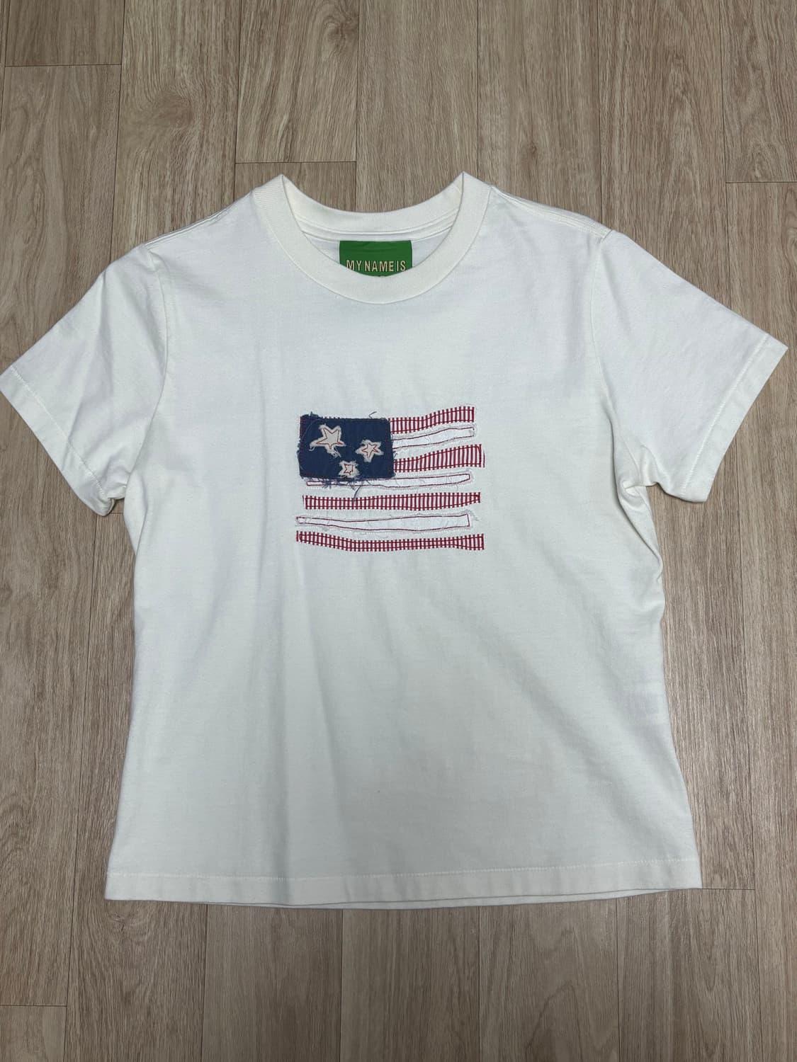 마이네임이즈피터 USA FLAG APPLIQUE T-SHIRT 상품이미지3