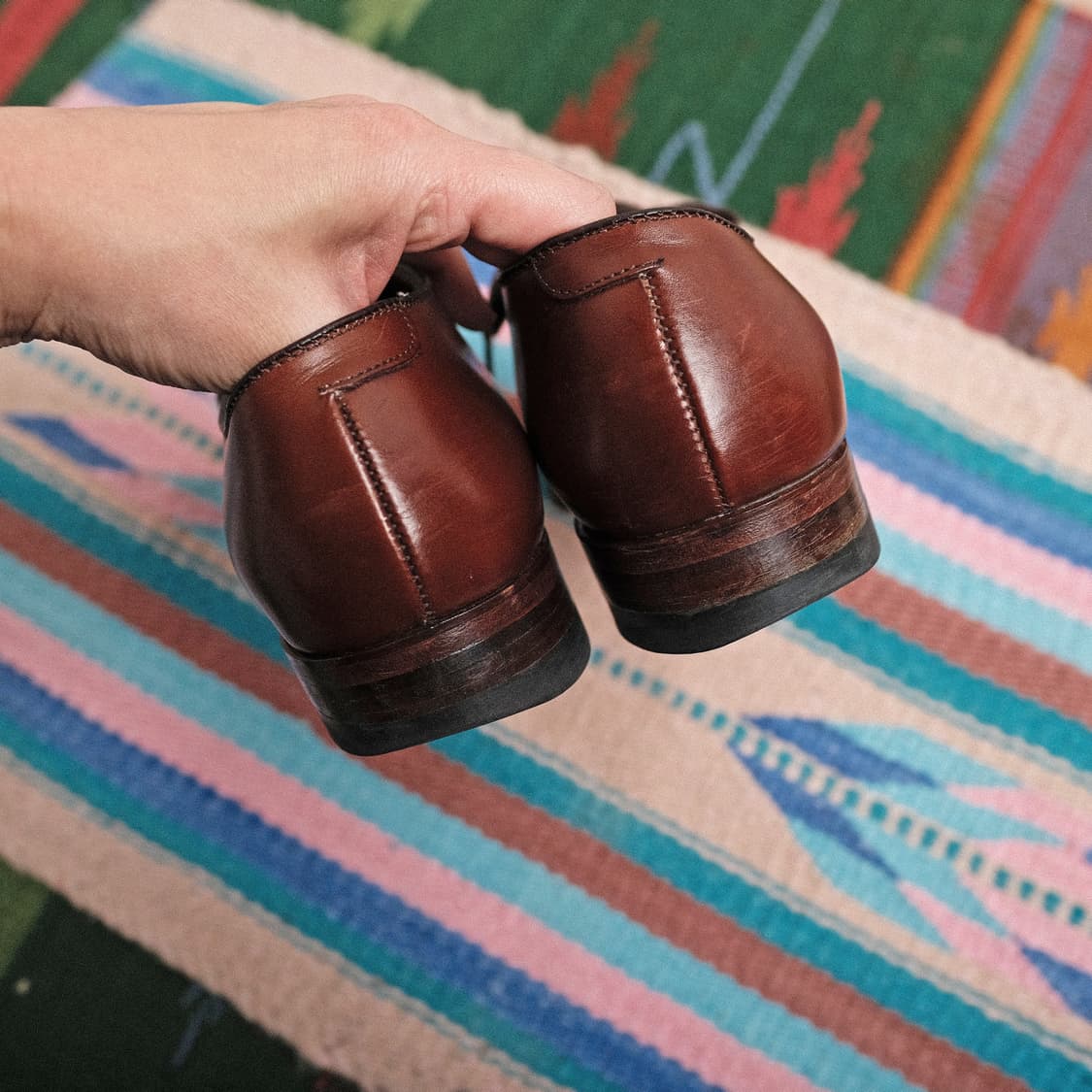 알든 빔즈 별주 카프 브라운 플레인 토 더비 6.5D/모디파이드 라스트 상품이미지9