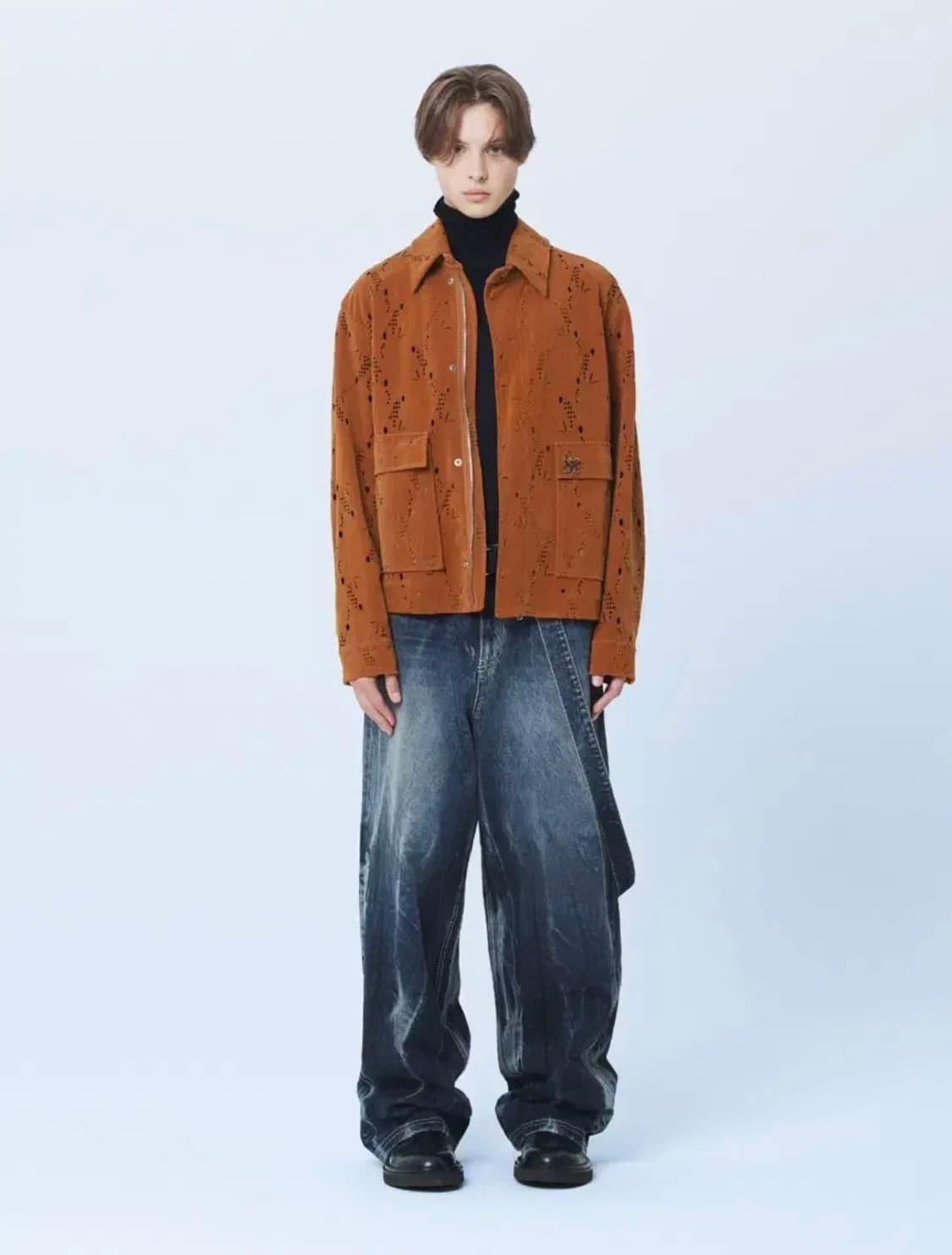 마틴플랜 펀칭 스웨이드 자켓 브라운 상품이미지2